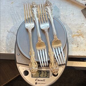 Set of 4 Large Gorham Sterling Silver Forks 
273 grams